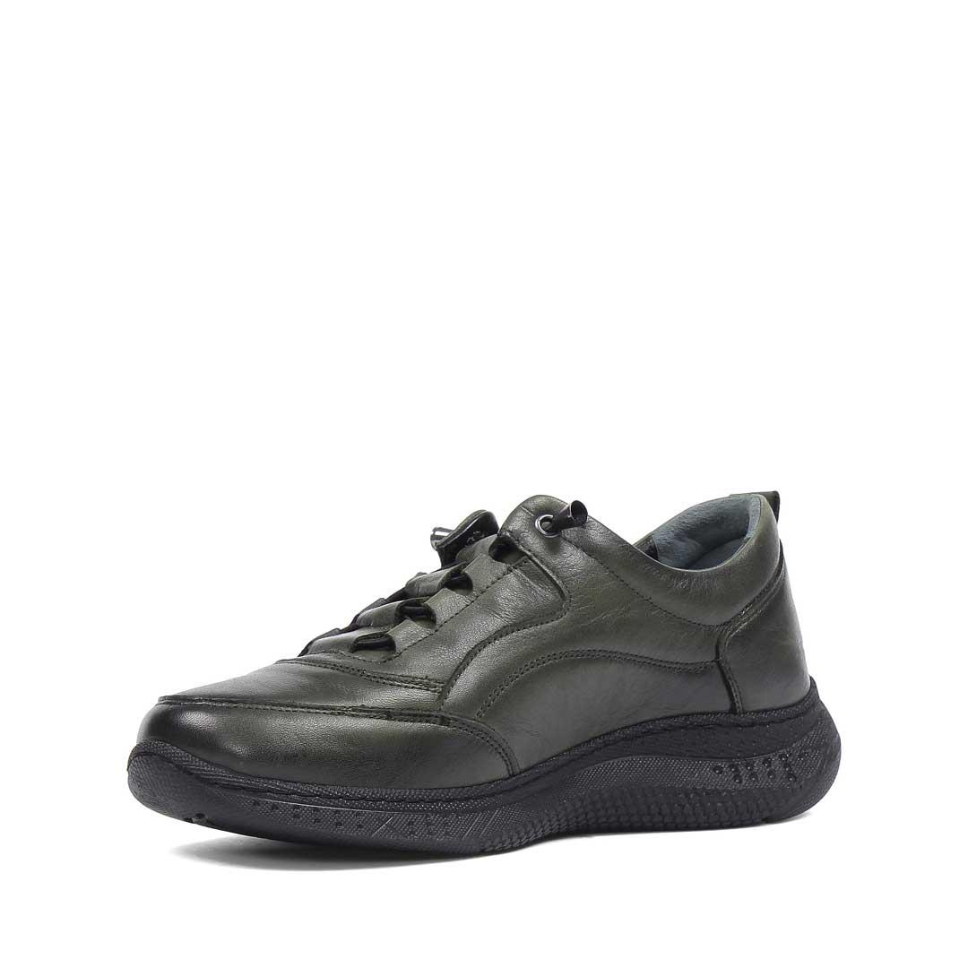 Celal Gültekin Kadın Haki Kalın Tabanlı Deri Sneaker