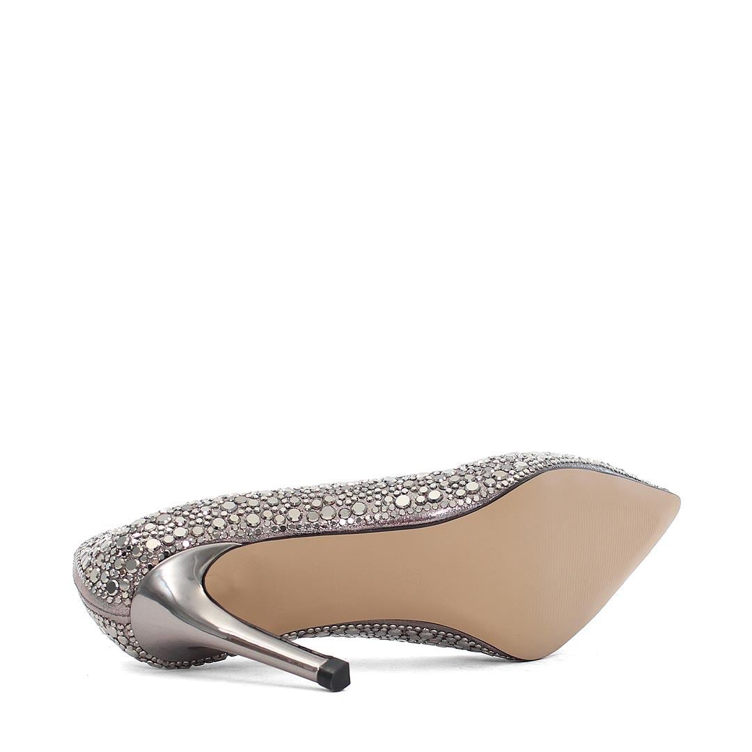 Celal Gültekin Kadın Platin Parlak İnce Topuklu Stiletto