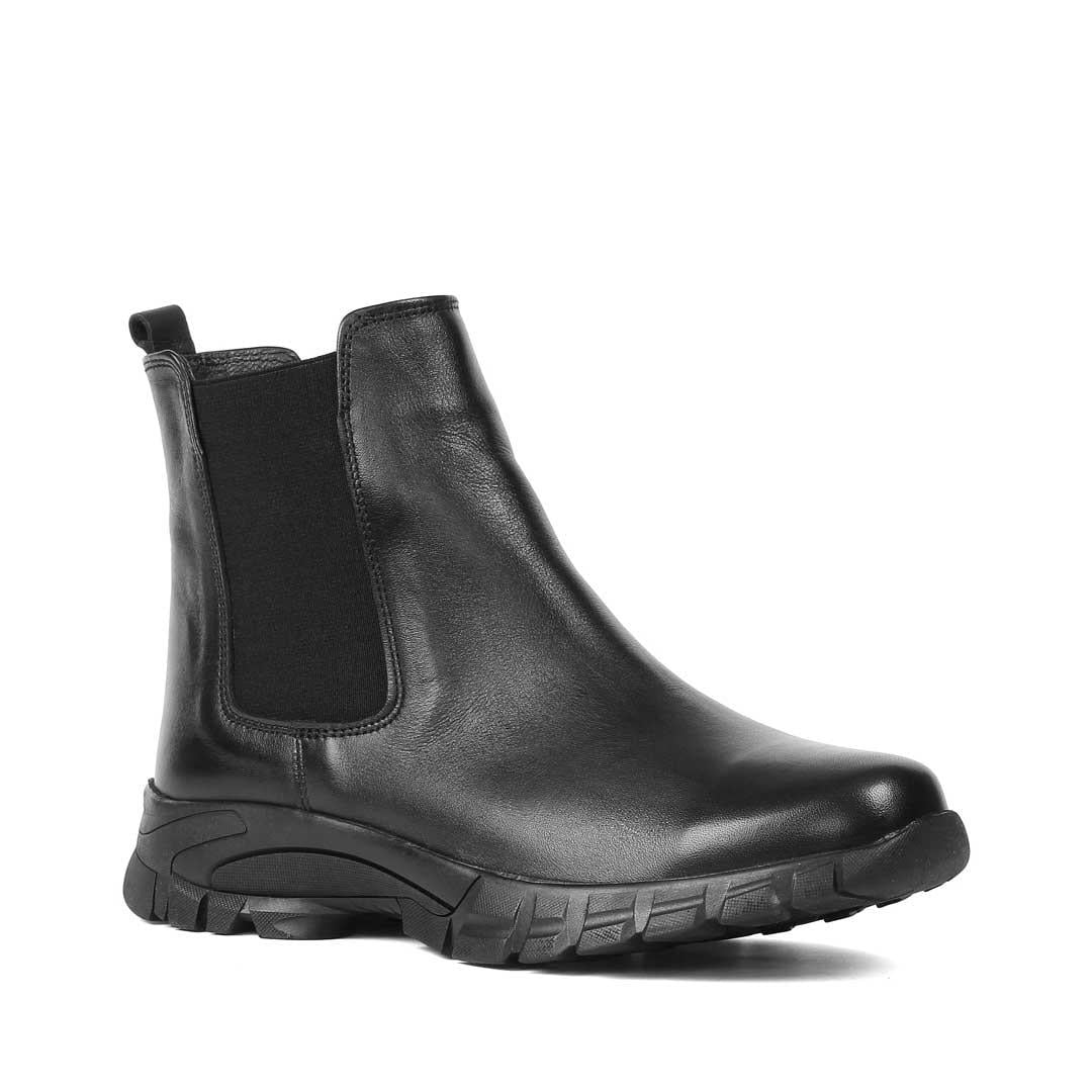 Celal Gültekin Kadın Siyah Deri Chelsea Bot