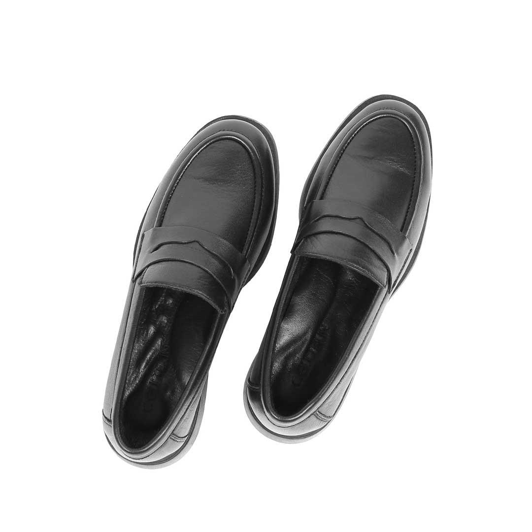 Celal Gültekin Kadın Siyah Deri Loafer