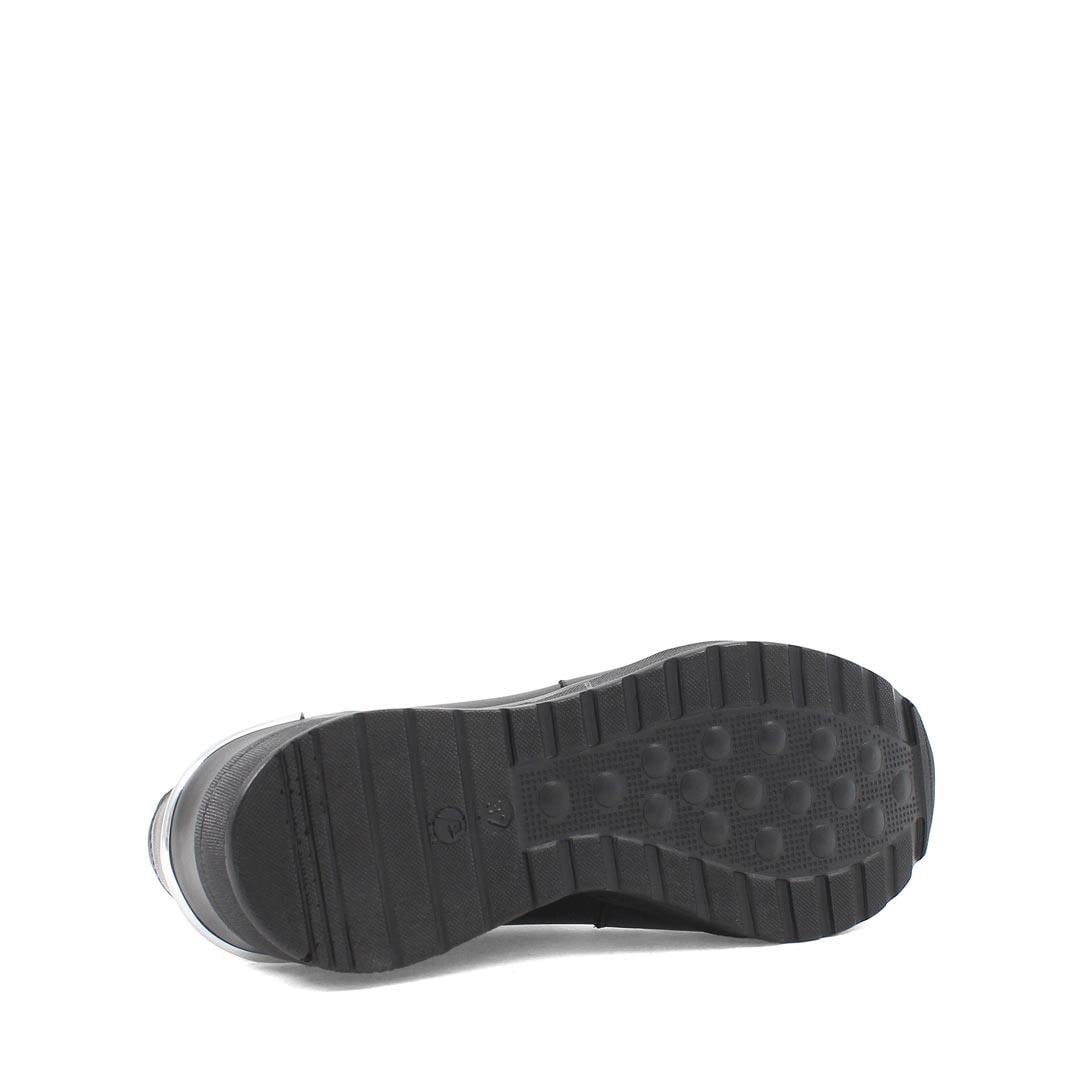 Celal Gültekin Kadın Siyah Dolgu Topuklu Deri Sneaker