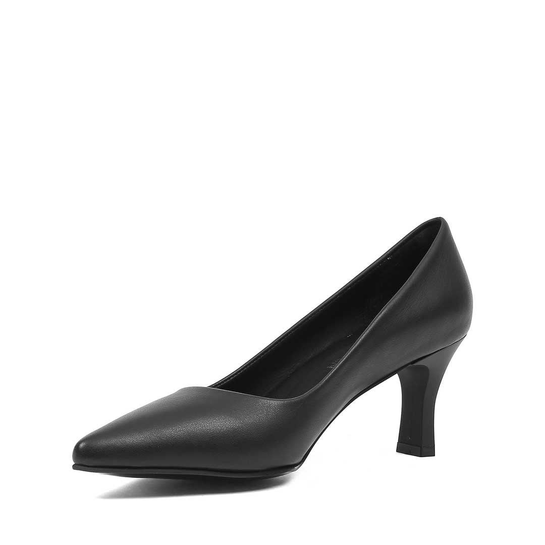 Celal Gültekin Kadın Siyah İnce Topuklu Deri Stiletto