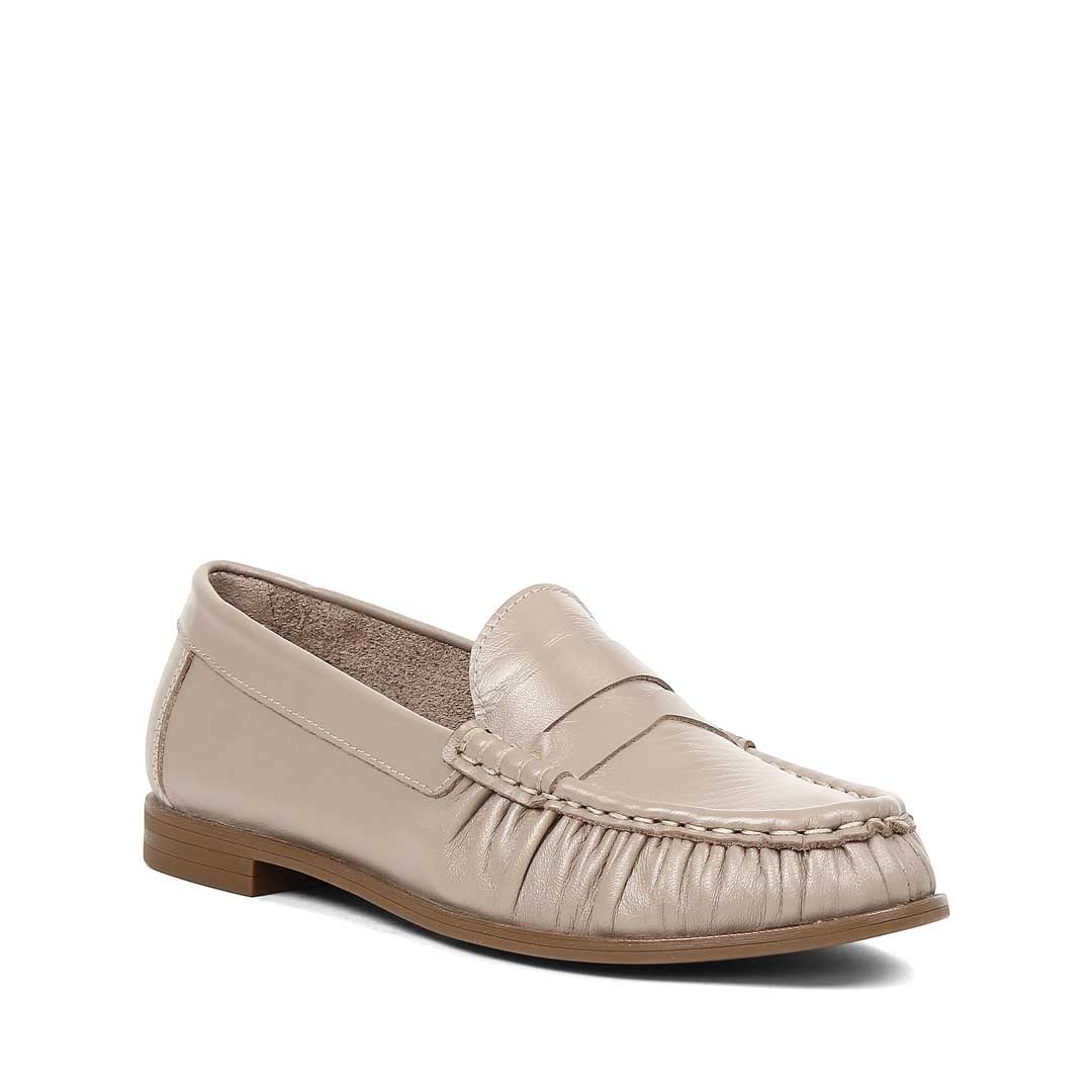 Markasız Kadın Vizon Deri Loafer