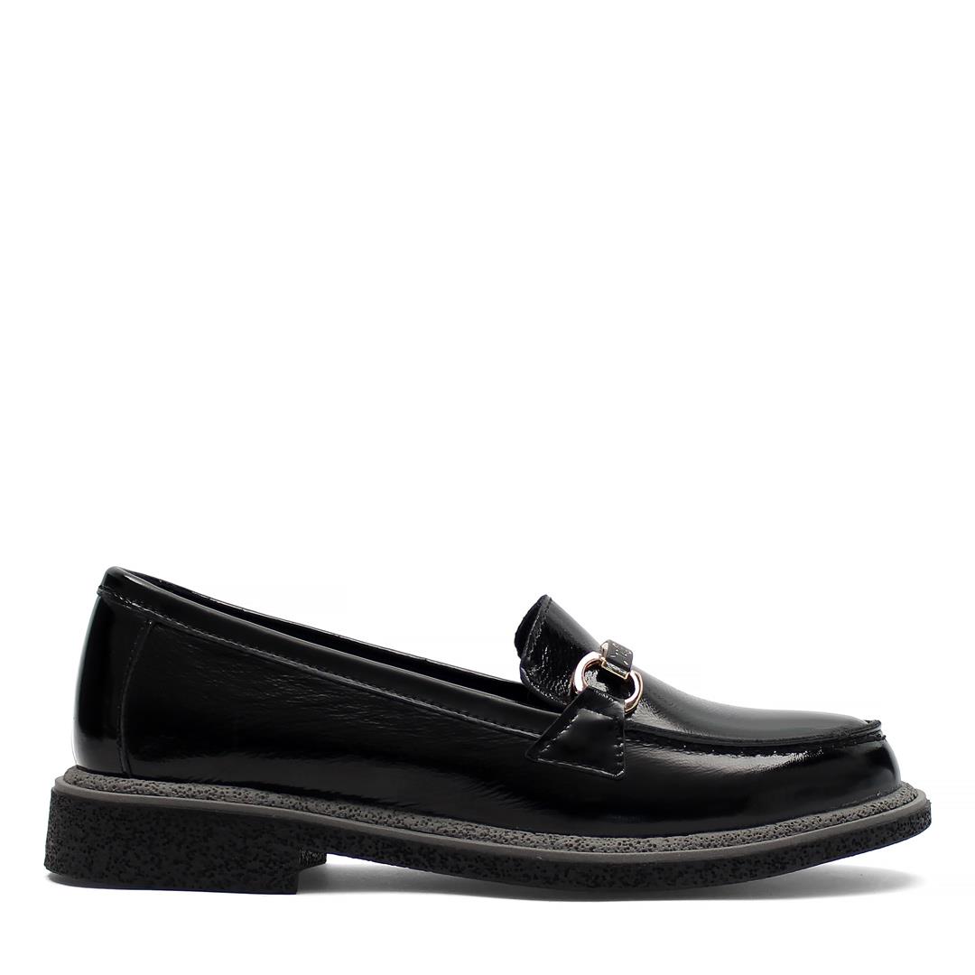 Celal Gültekin Siyah Rugan Kadın Loafer 494 25830-16541