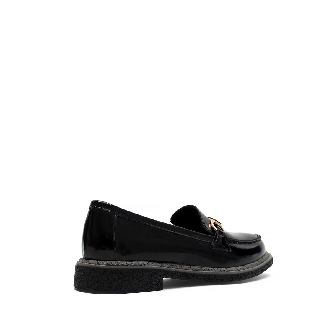 Celal Gültekin Siyah Rugan Kadın Loafer 494 25830-16541