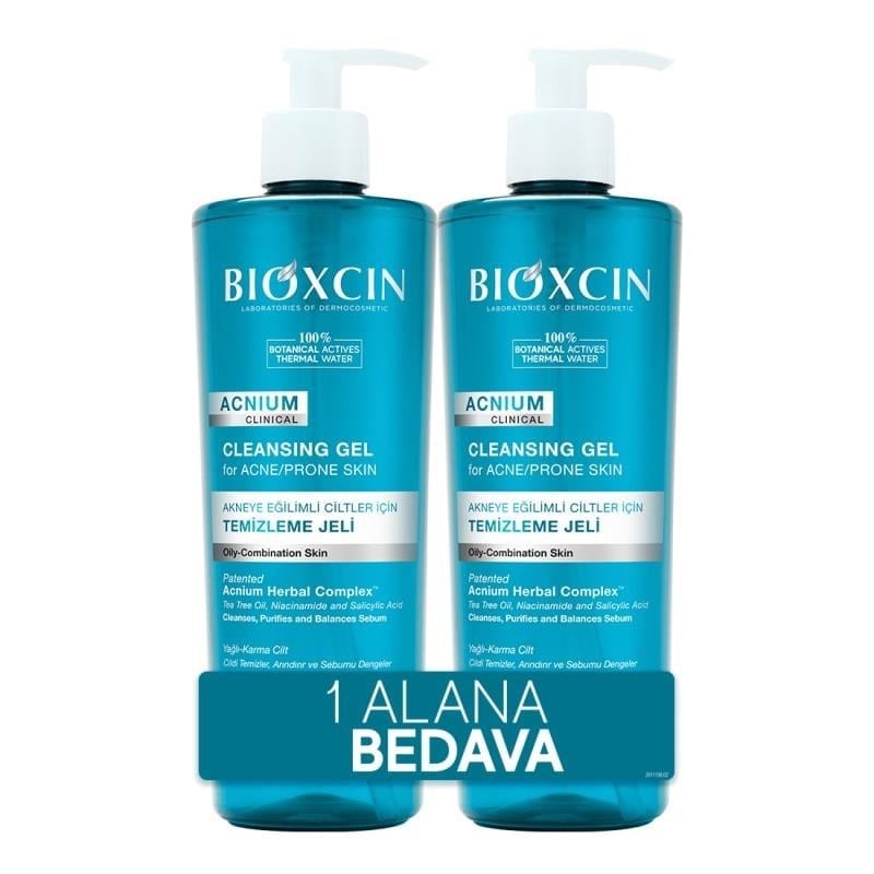 Bioxcin Acnium Clinical Yüz Yıkama Jeli 500 ml 2'li Paket