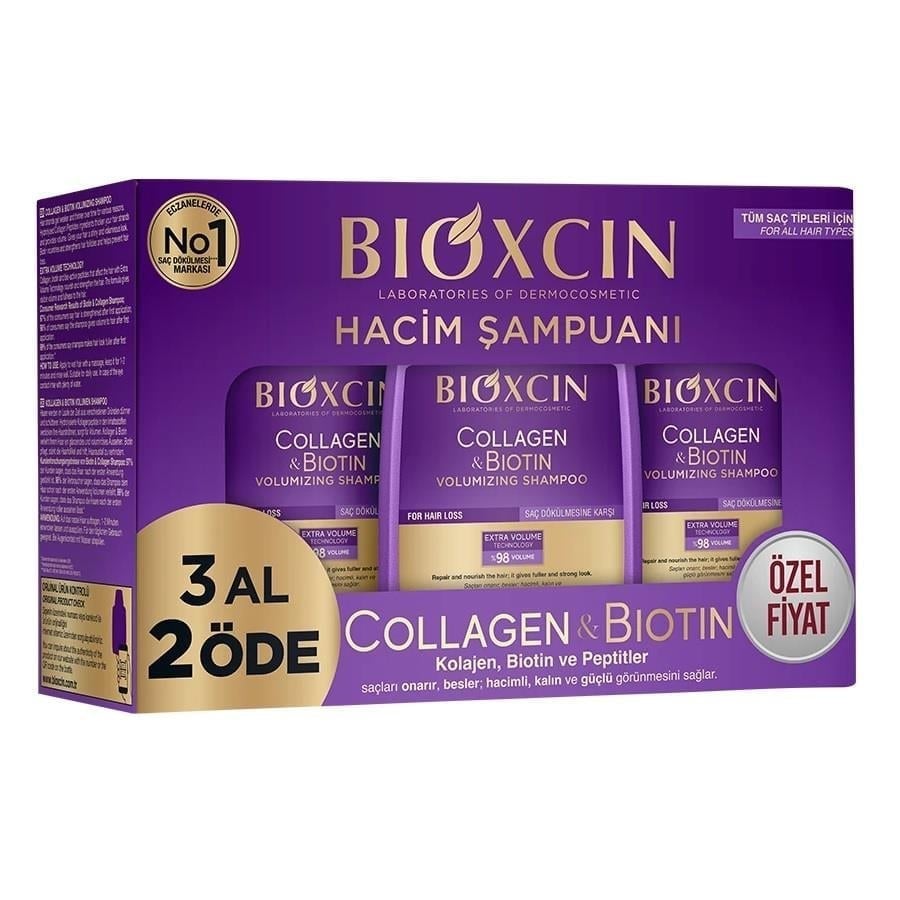 Bioxcin Collagen ve Biotin Hacim Şampuanı 300 ml 3 Al 2 Öde