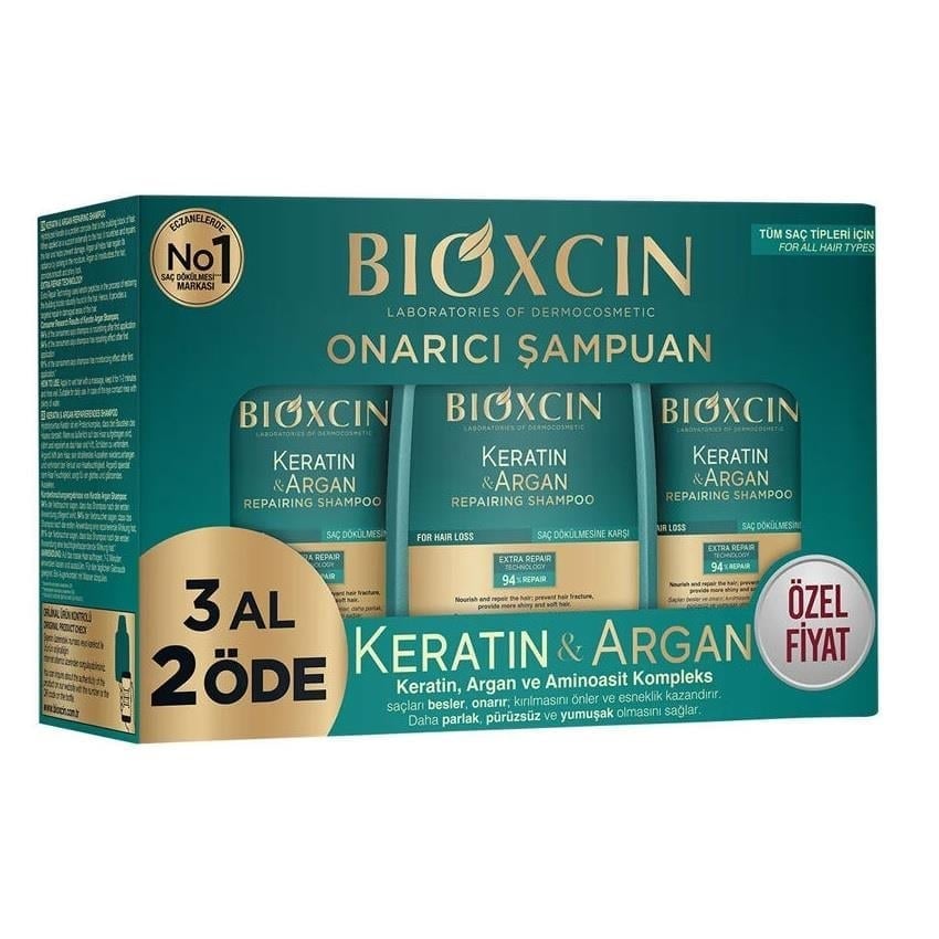 Bioxcin Keratin ve Argan Onarıcı Şampuan 300 ml 3 Al 2 Öde