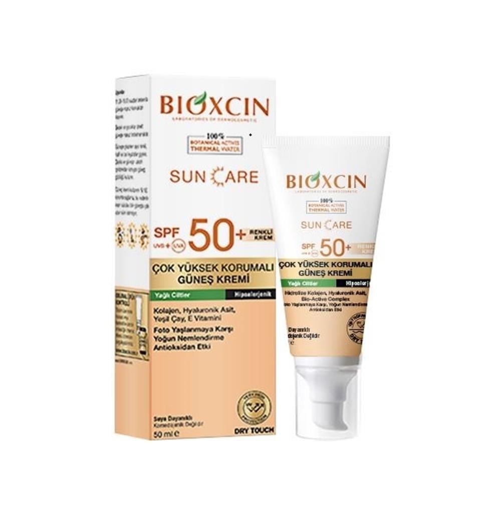 Bioxcin Sun Care Renkli Güneş Kremi SPF50+ 50 ml Yağlı Ciltler