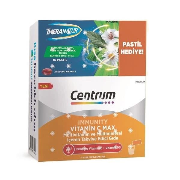 Centrum Immunity Vitamin C Max 14 Saşe + Theranatur Pastil Hediyeli
