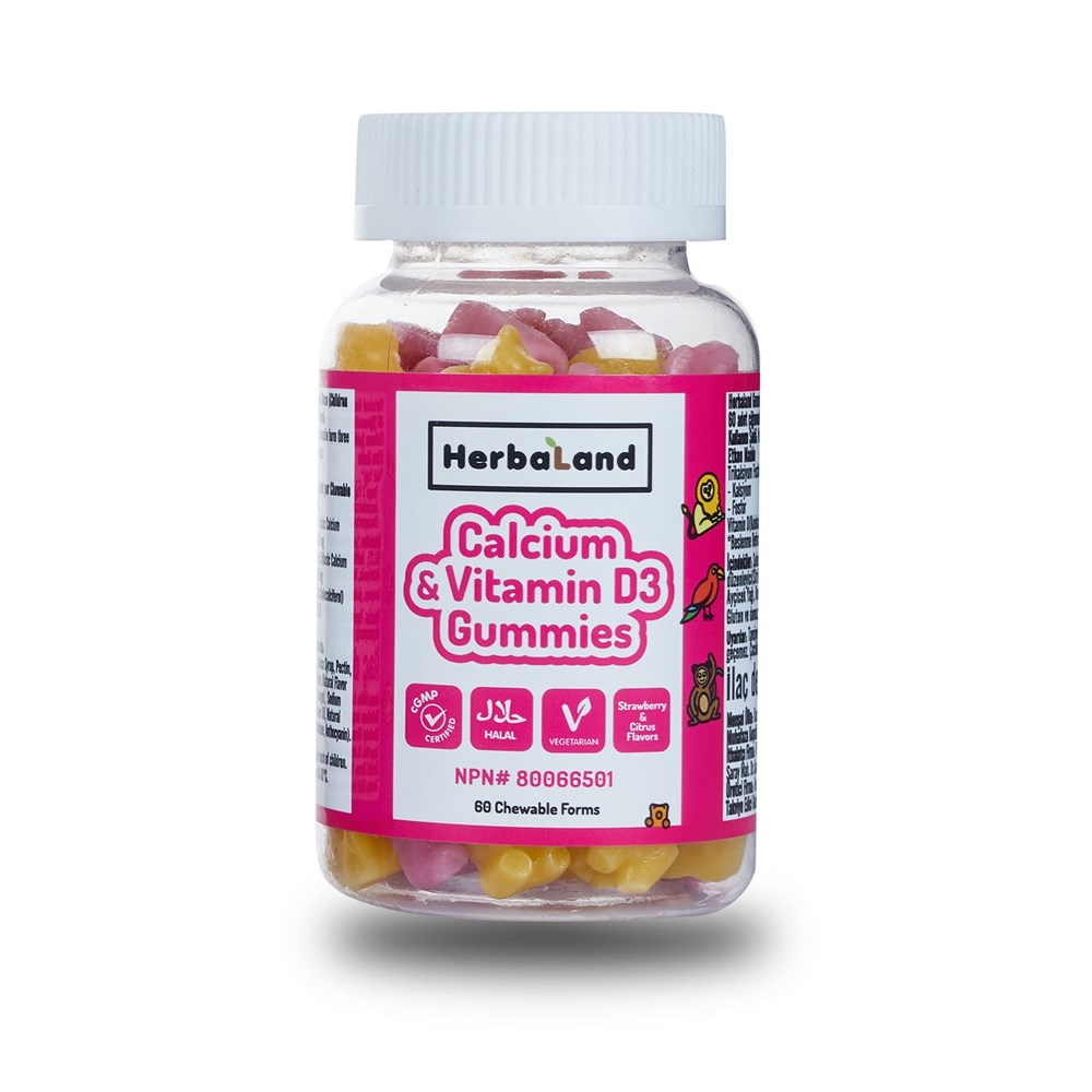 HerbaLand Kalsiyum ve Vitamin D3 60 Çiğnenebilir Form