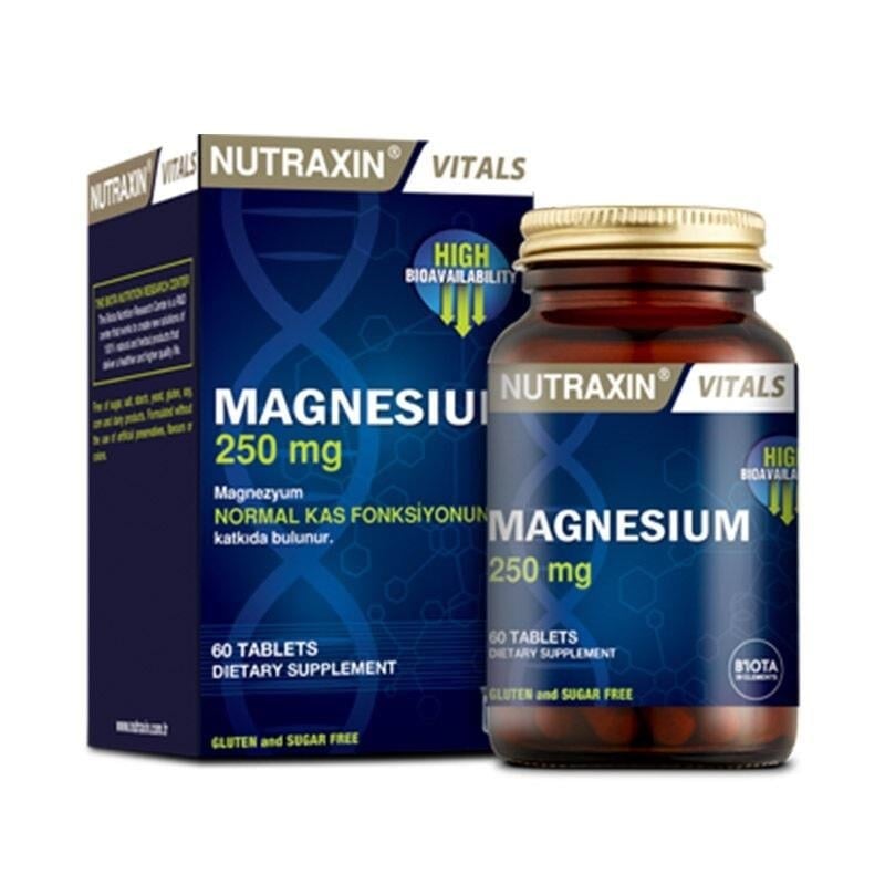 Nutraxin Magnesium Sitrat 250 mg 60 Tablet