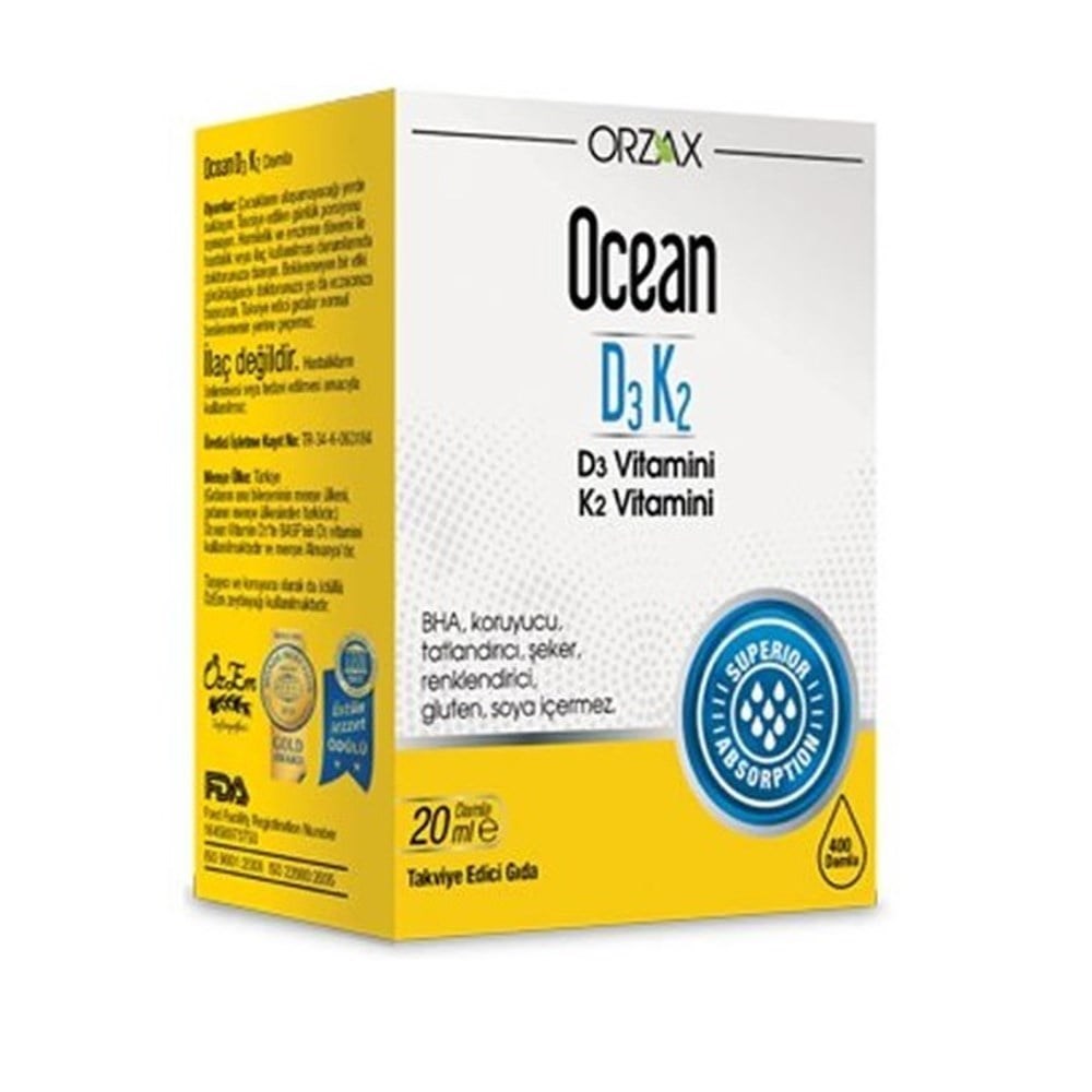 Ocean D3K2 Oral Damla 20 ml