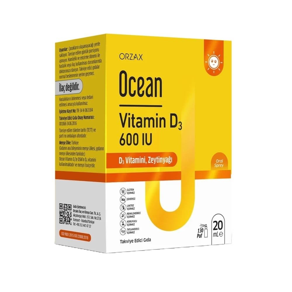 Ocean Vitamin D3 600 IU 20 ml Sprey