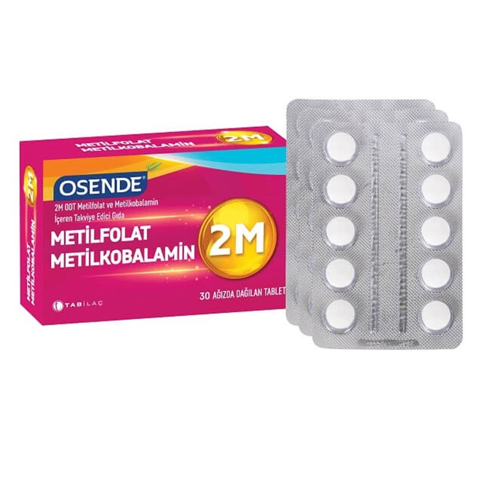 Osende 2M Metilfolat Metilkobalamin 30 Tablet