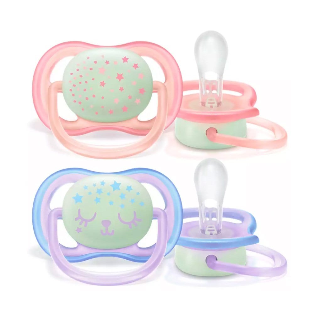 Philips Avent Ultra Air Night 0-6m Pembe Emzik 2'li