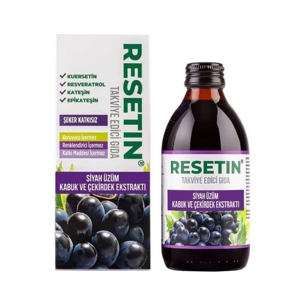 Resetin Siyah Üzüm Kabuk ve Çekirdek Ekstresi 250 ml