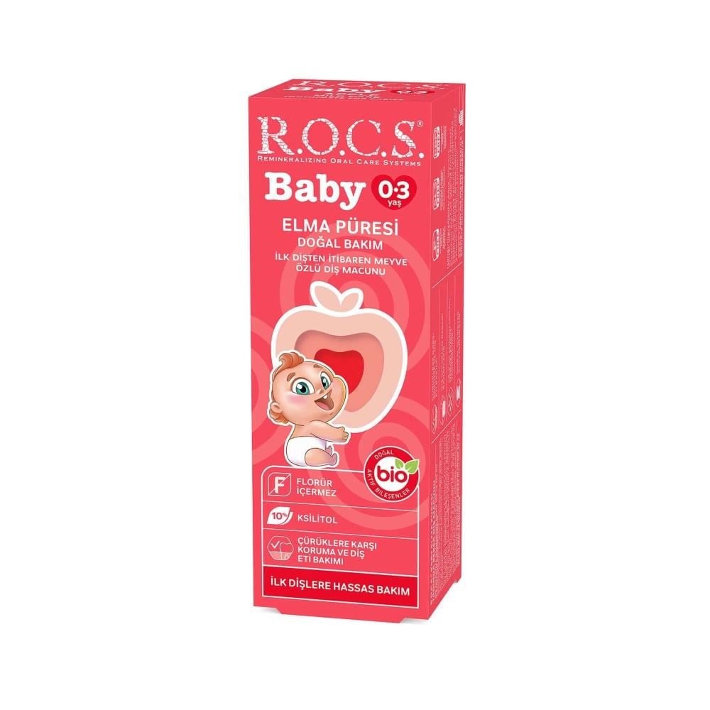 ROCS Baby 0-3 Yaş Diş Macunu 35 ml / Elma Püresi