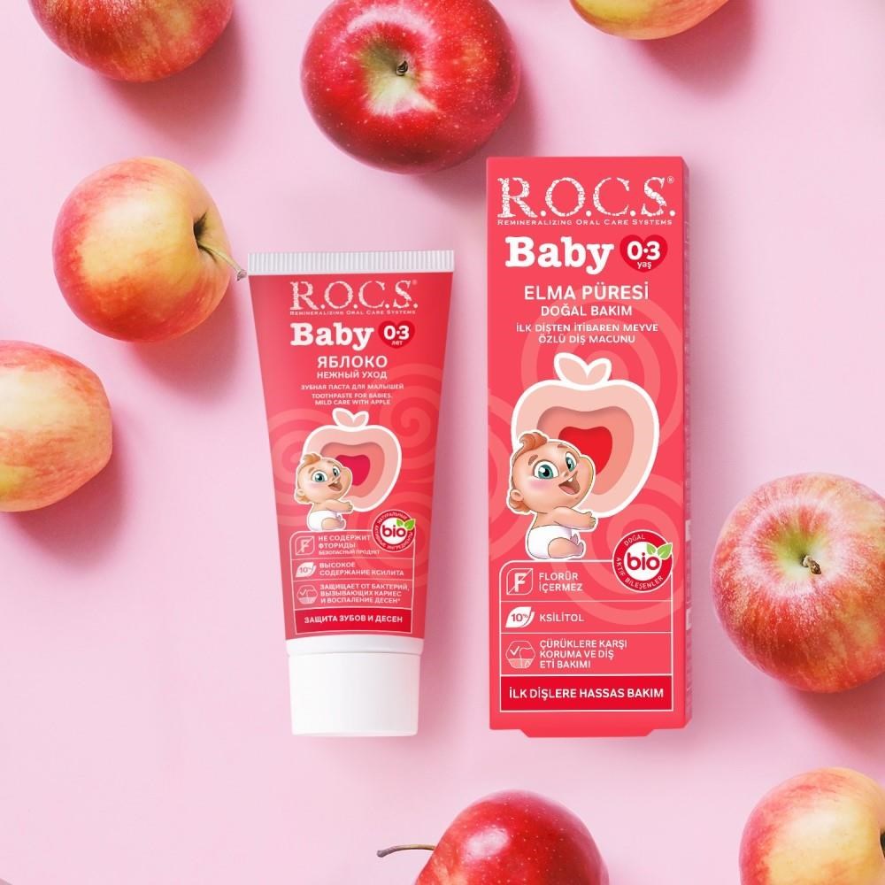 ROCS Baby 0-3 Yaş Diş Macunu 35 ml / Elma Püresi