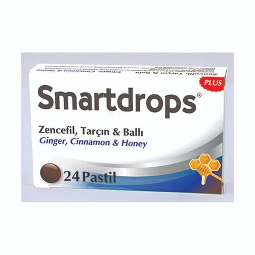 Smartdrops Bal ile tatlandırılmış Zencefilli Tarçınlı Pastil