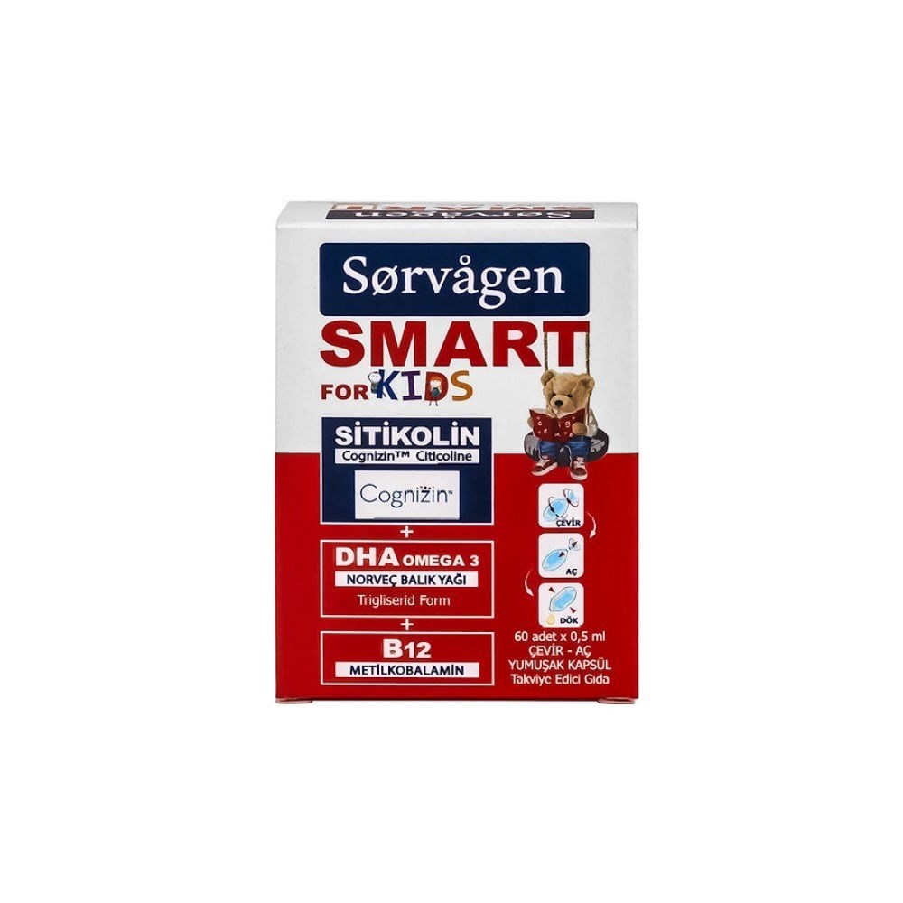 Sorvagen Smart for Kids Sitikolin 60 Yumuşak Flakon
