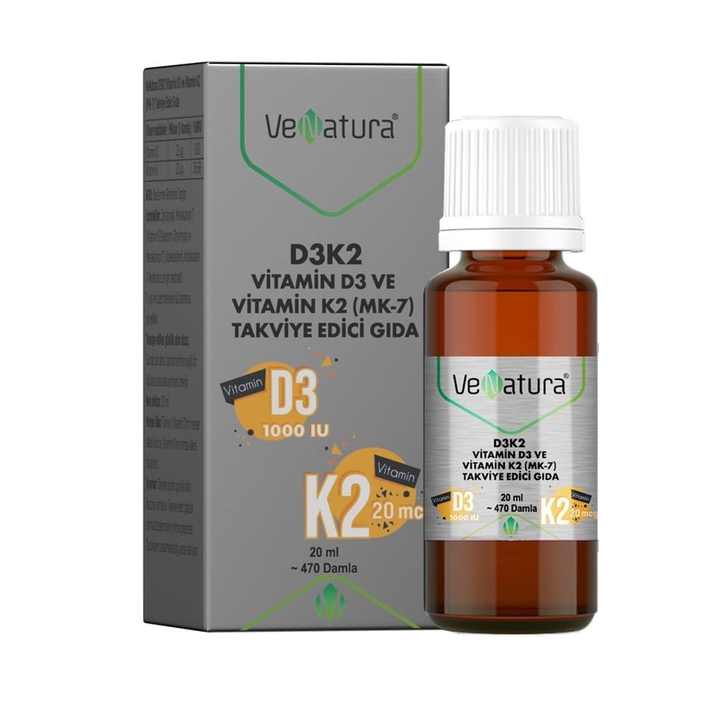 VeNatura Vitamin D3 ve Vitamin K2 Damla 20 ml