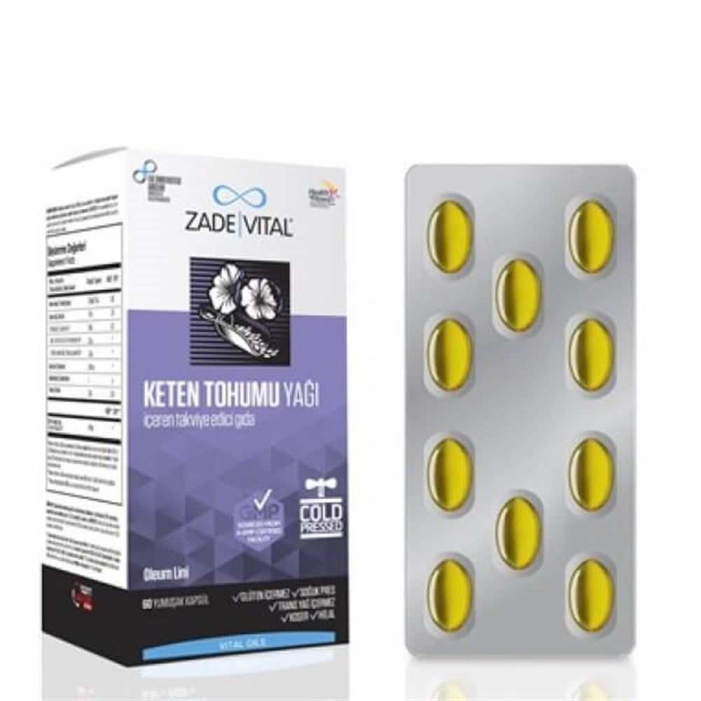 Zade Vital Keten Tohumu Yağı 60 Kapsül
