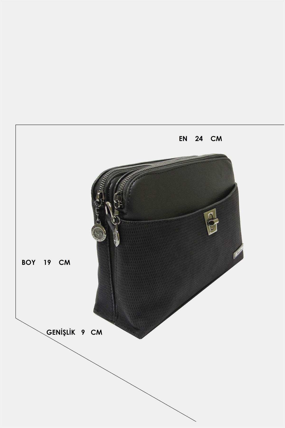 BRS BAGS KADIN ÇAPRAZ ÇANTA SİYAH 