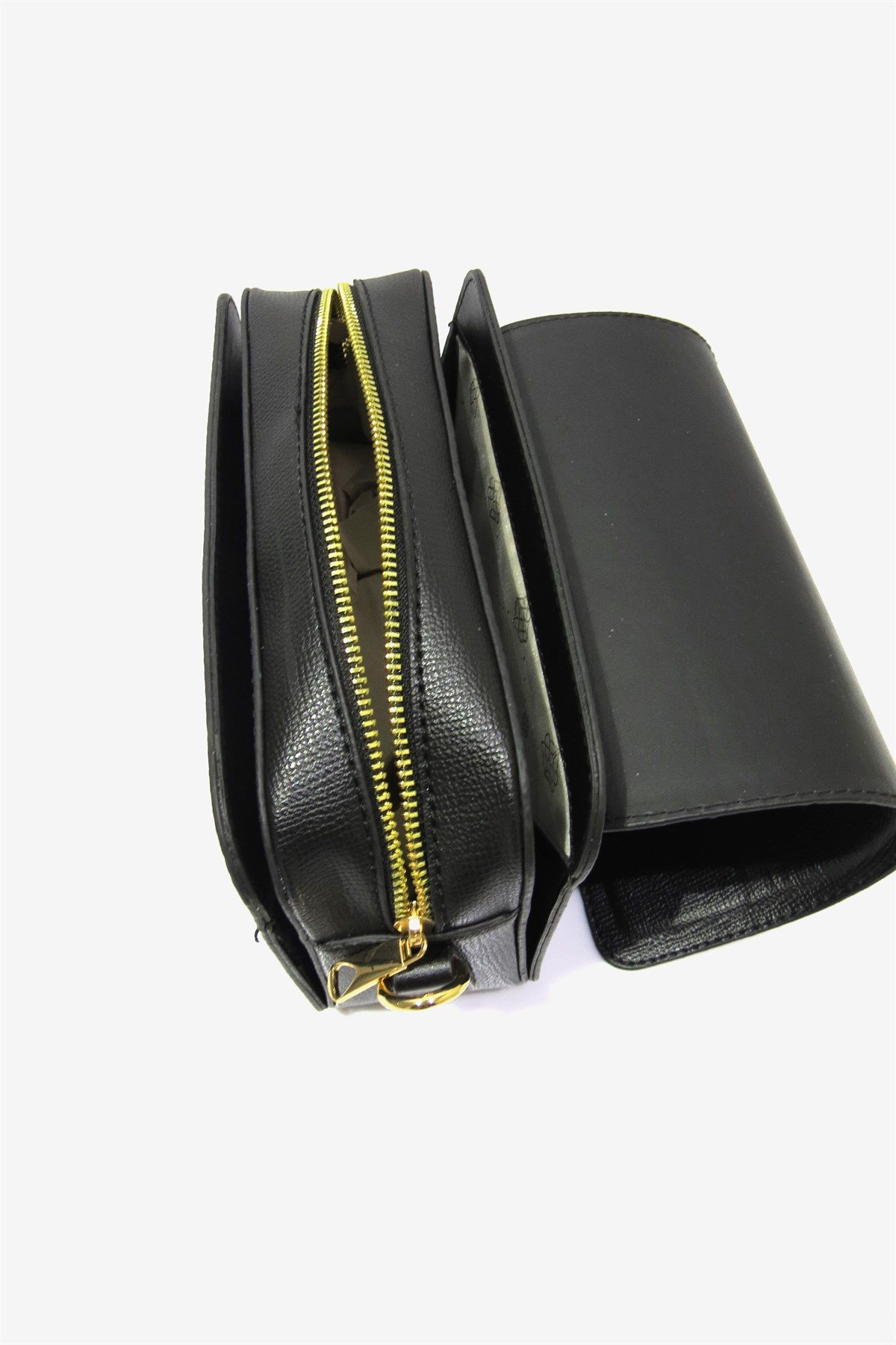 BRS BAGS KADIN ÇAPRAZ ÇANTA SİYAH ( Üç Gözlü )