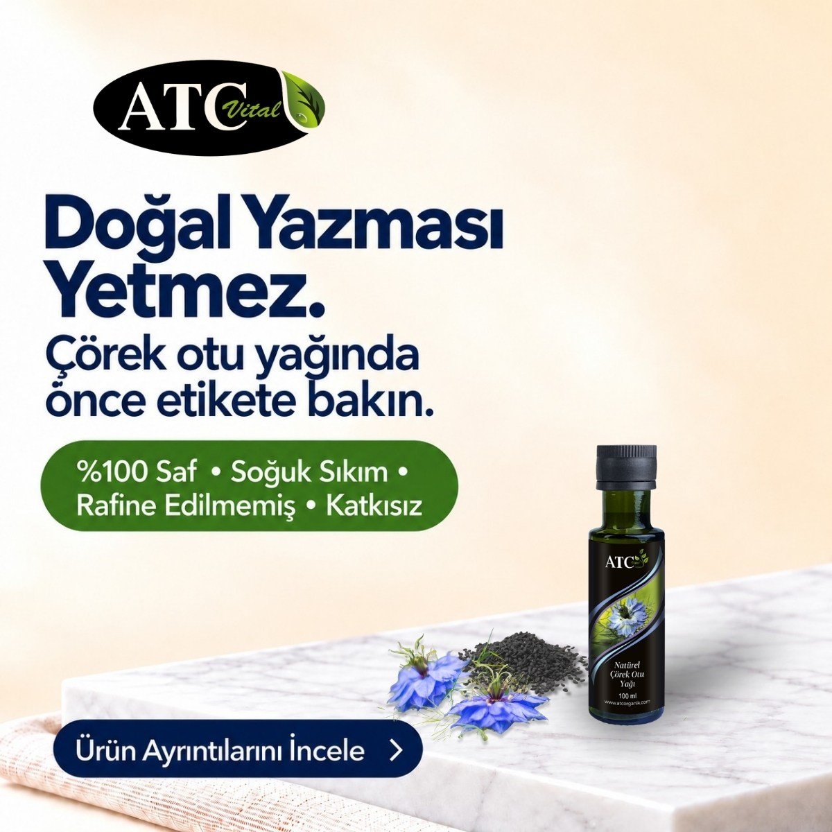 ATC Vital Çörek Otu Yağı 100 ml