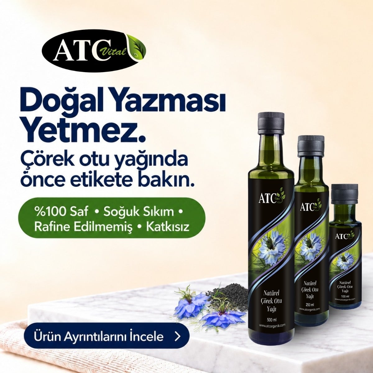 ATC Vital Çörek Otu Yağı 100 ml