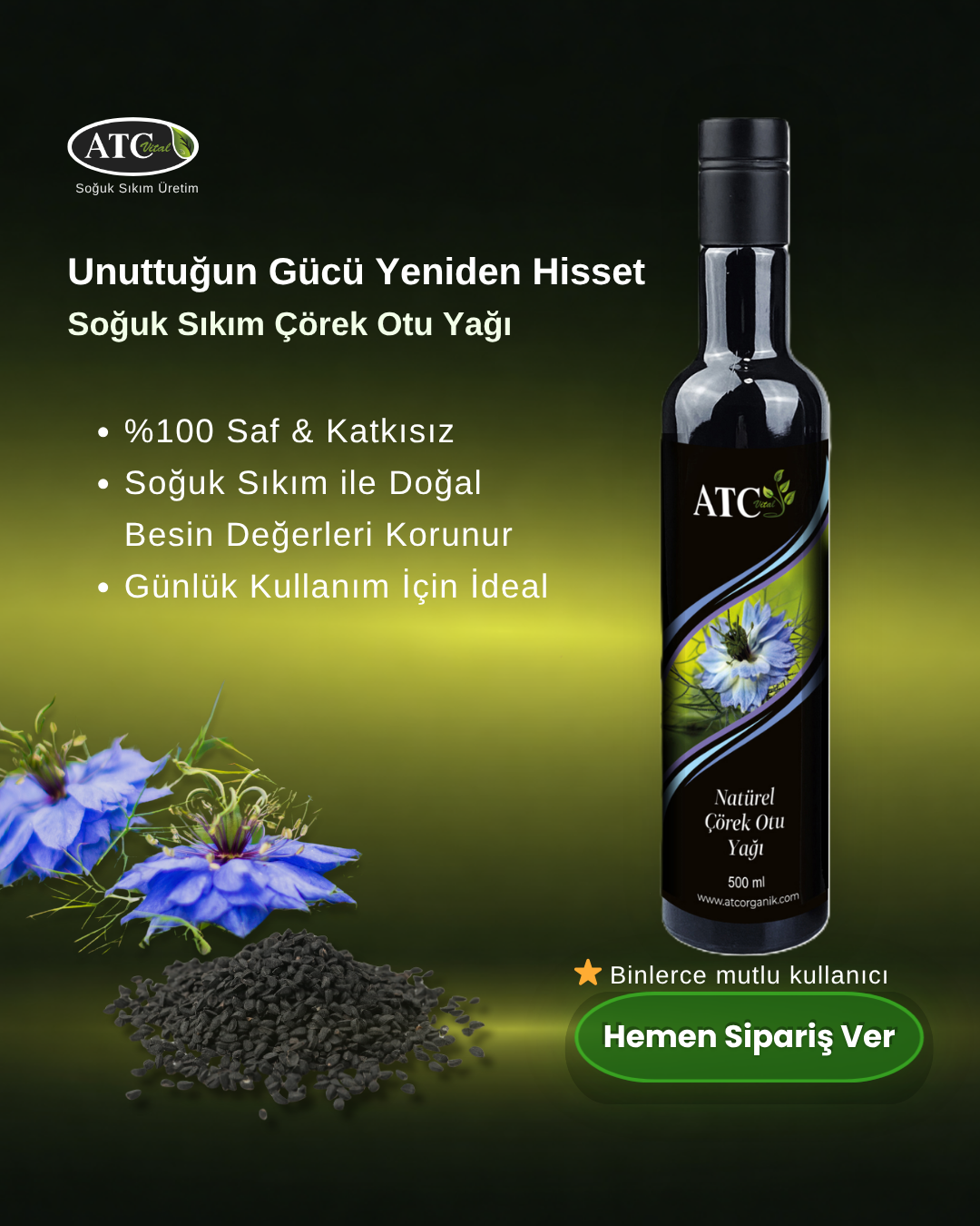ATC Vital Çörek Otu Yağı 500 ml