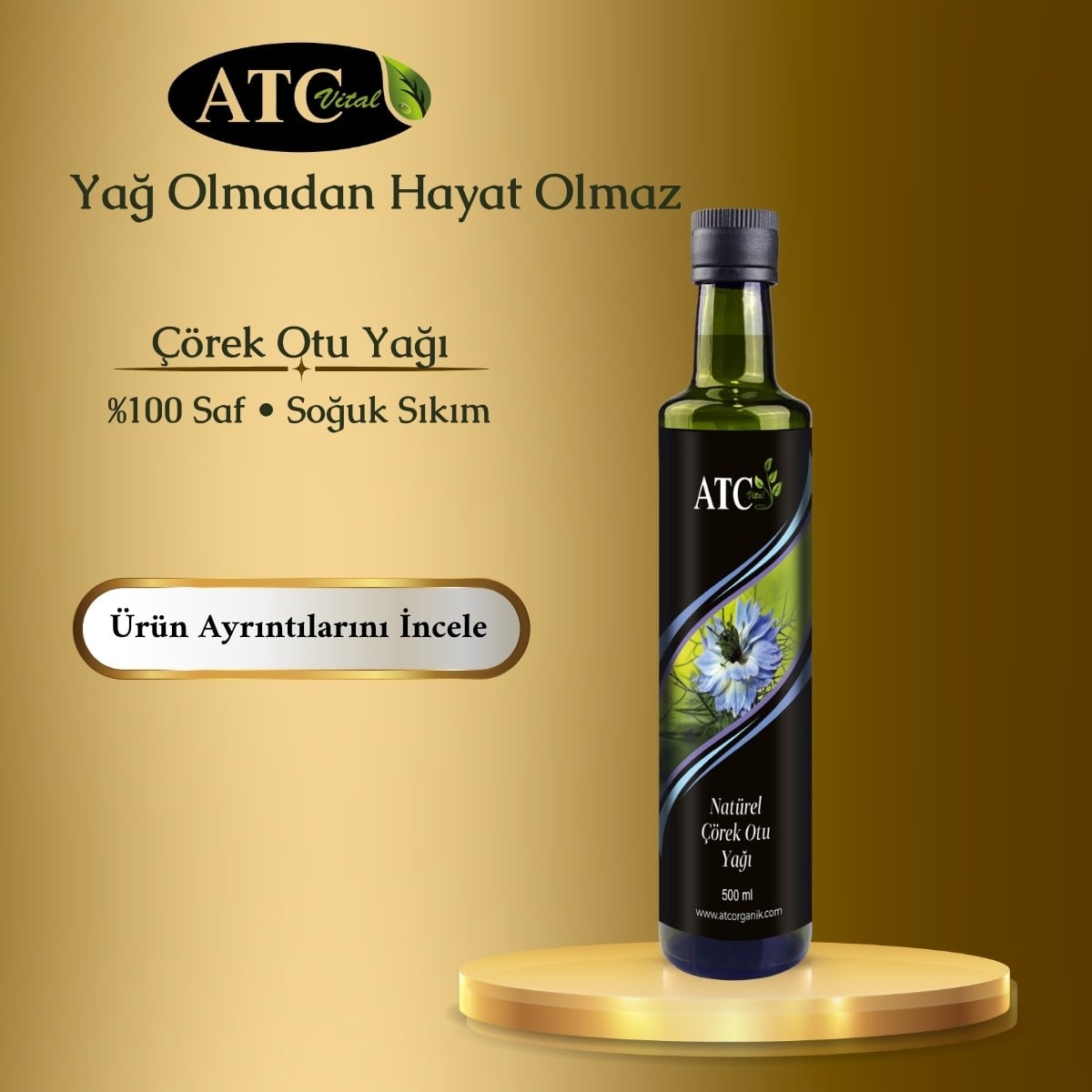ATC Vital Çörek Otu Yağı 500 ml