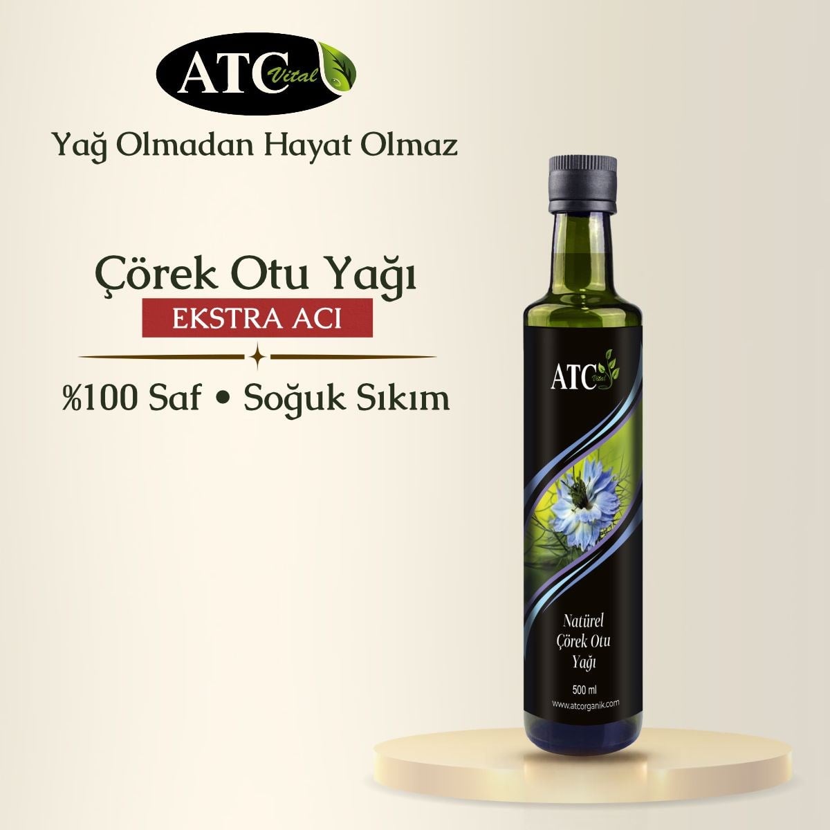 ATC Vital Çörek Otu Yağı 500 ml (ekstra acı)