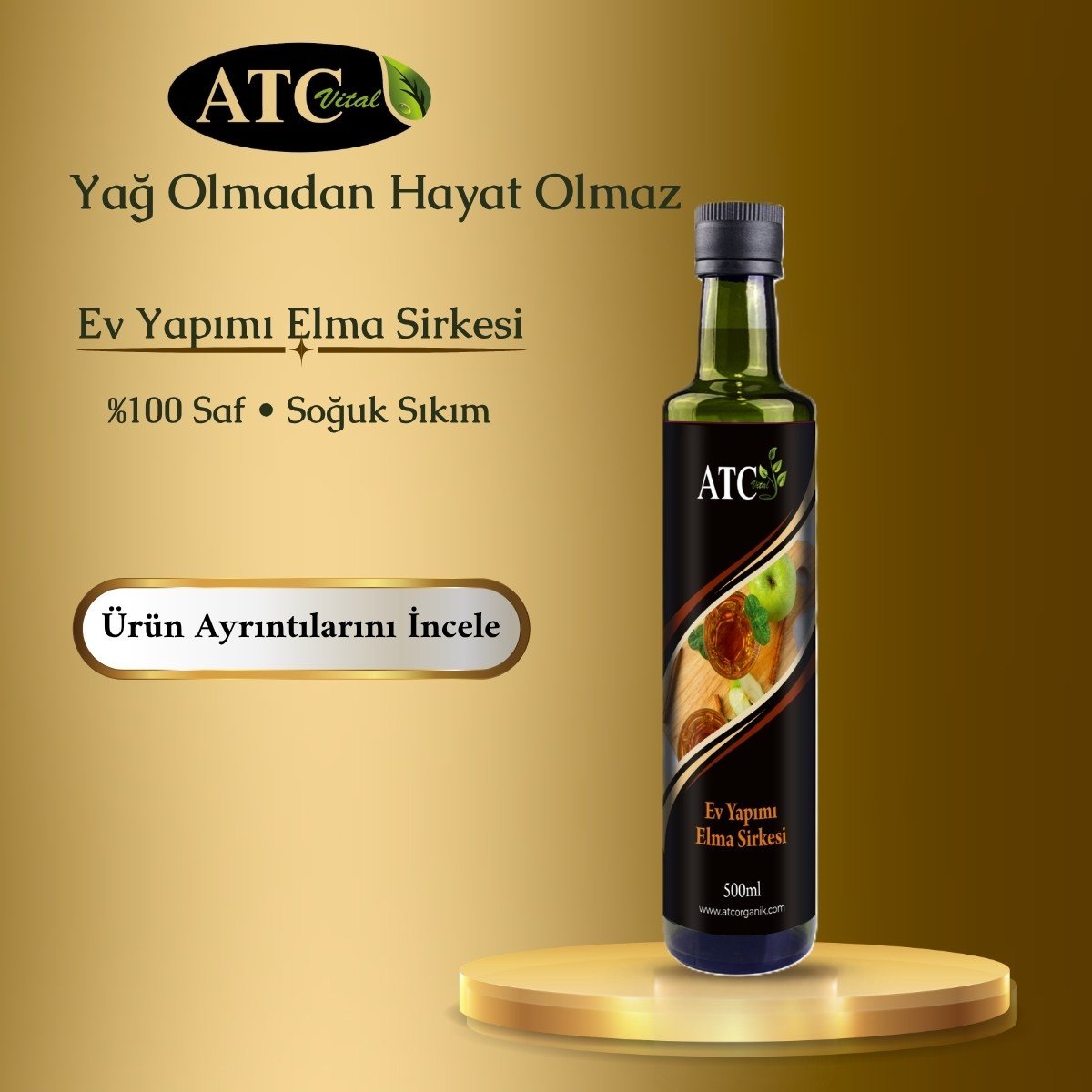 ATC Vital Ev Yapımı Elma Sirkesi 500 ml