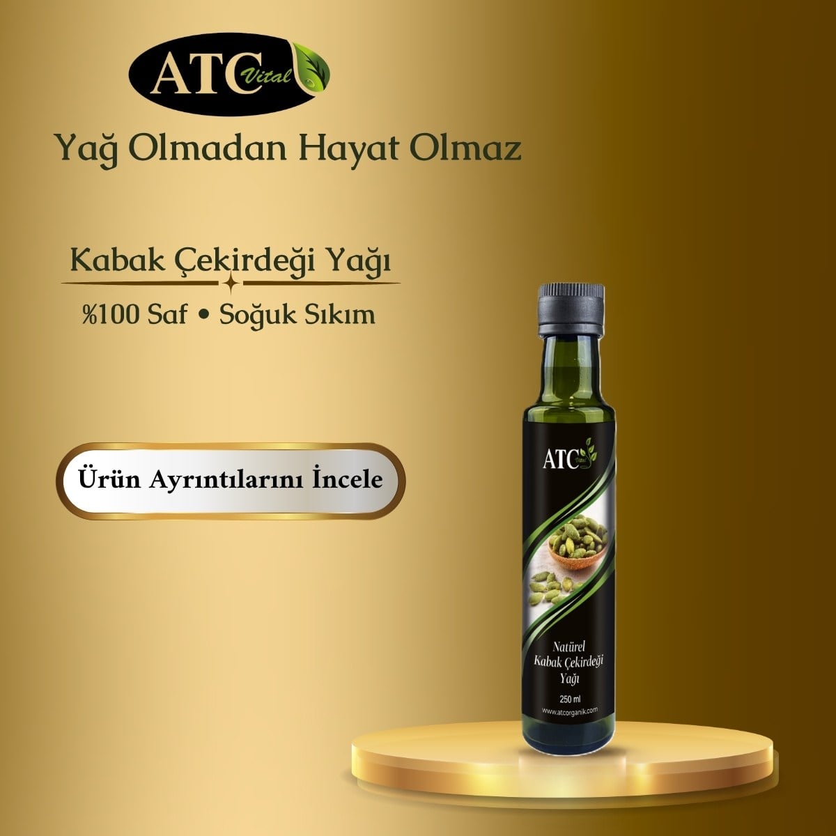 ATC Vital Kabak Çekirdeği Yağı 250 ml