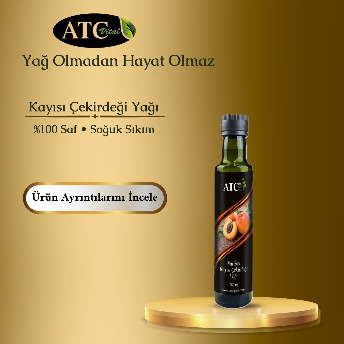 ATC Vital Kayısı Çekirdeği Yağı 250 ml