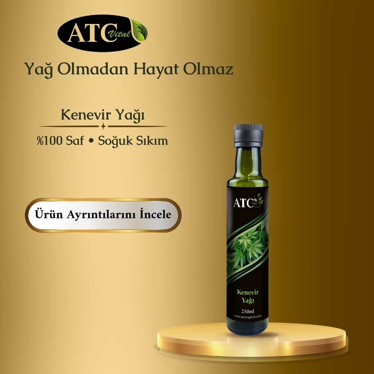ATC Vital Kenevir Yağı 250 ml