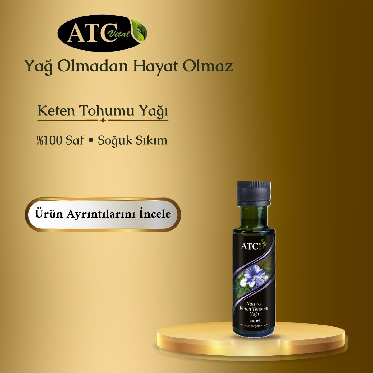 ATC Vital Keten Tohumu Yağı 100 ml
