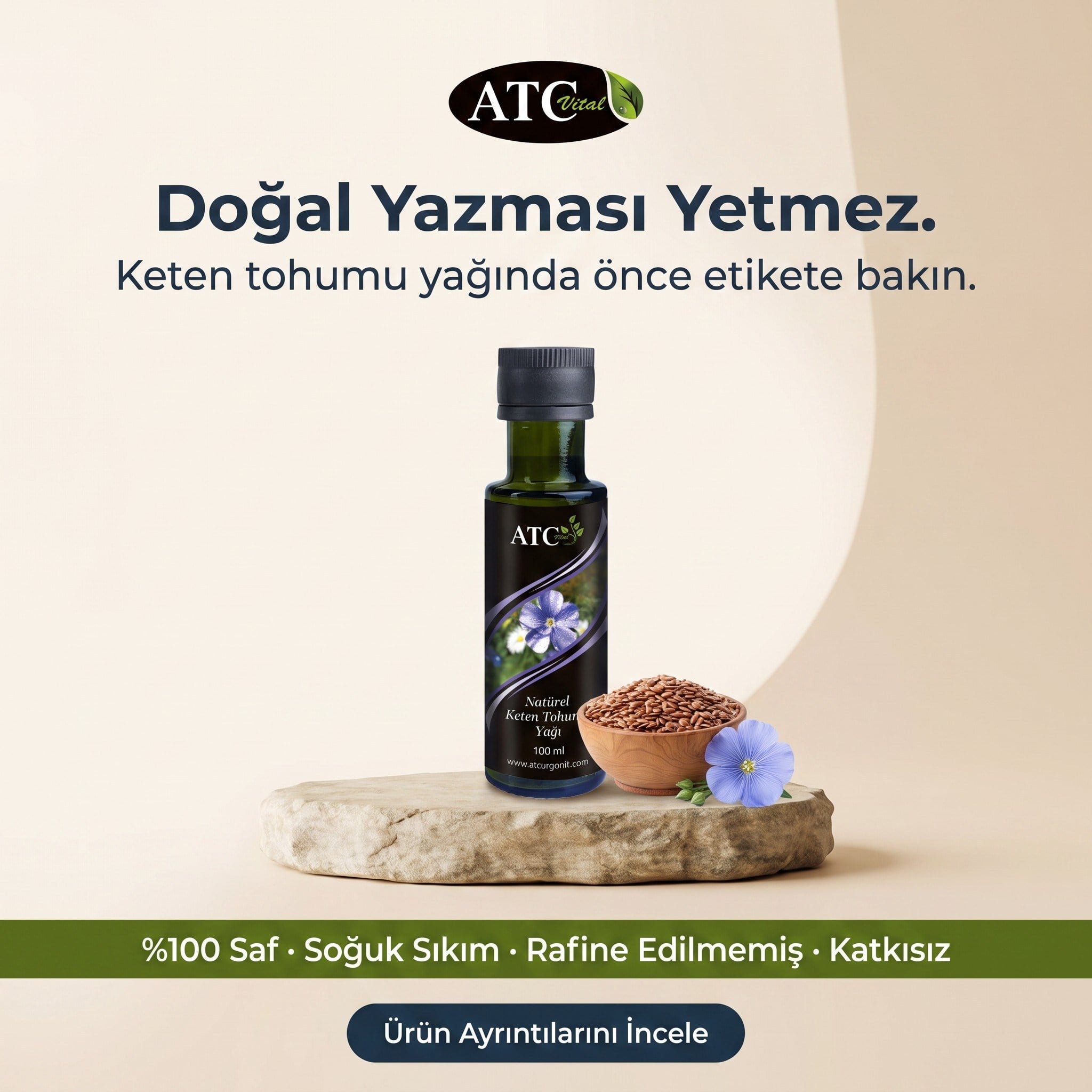ATC Vital Keten Tohumu Yağı 100 ml