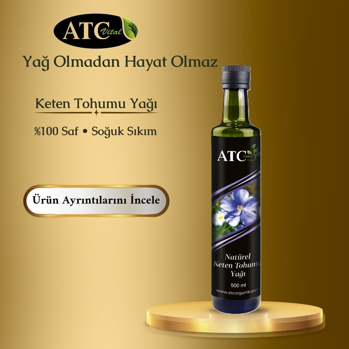 ATC Vital Keten Tohumu Yağı 500 ml