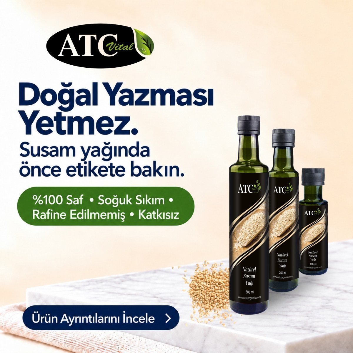 ATC Vital Susam Yağı 100 ml
