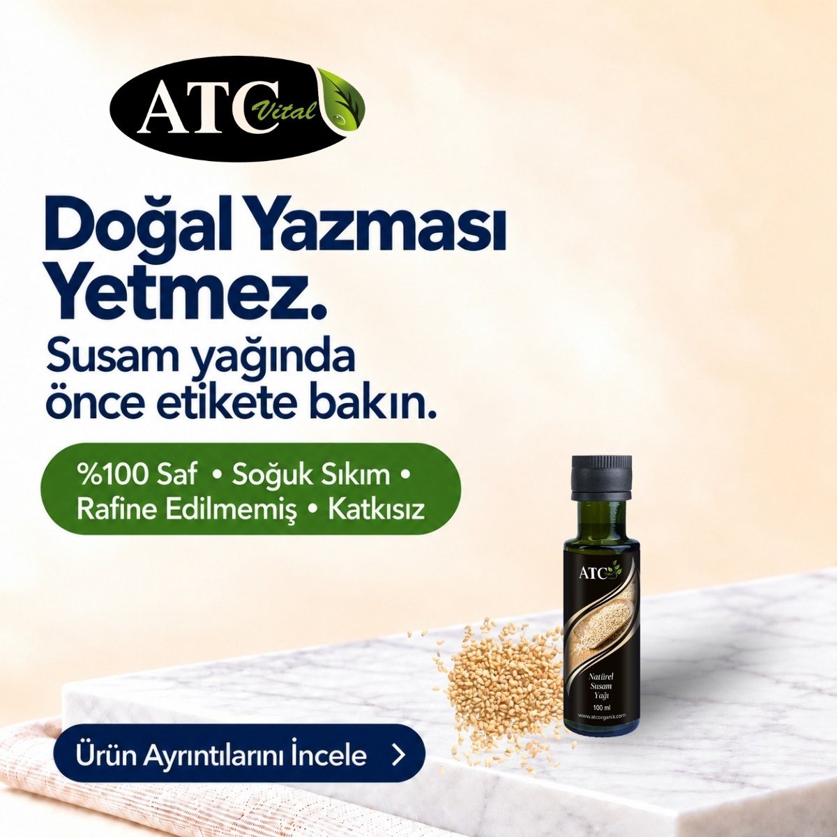 ATC Vital Susam Yağı 100 ml