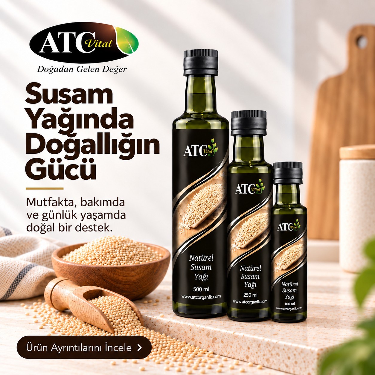 ATC Vital Susam Yağı 250 ml