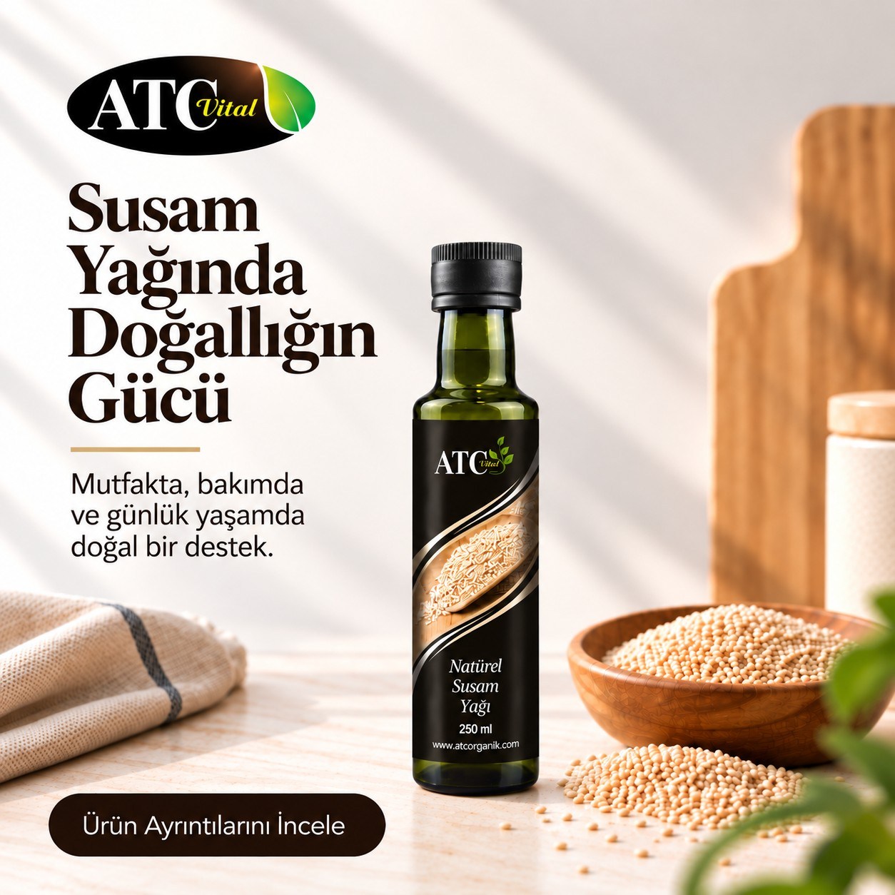 ATC Vital Susam Yağı 250 ml