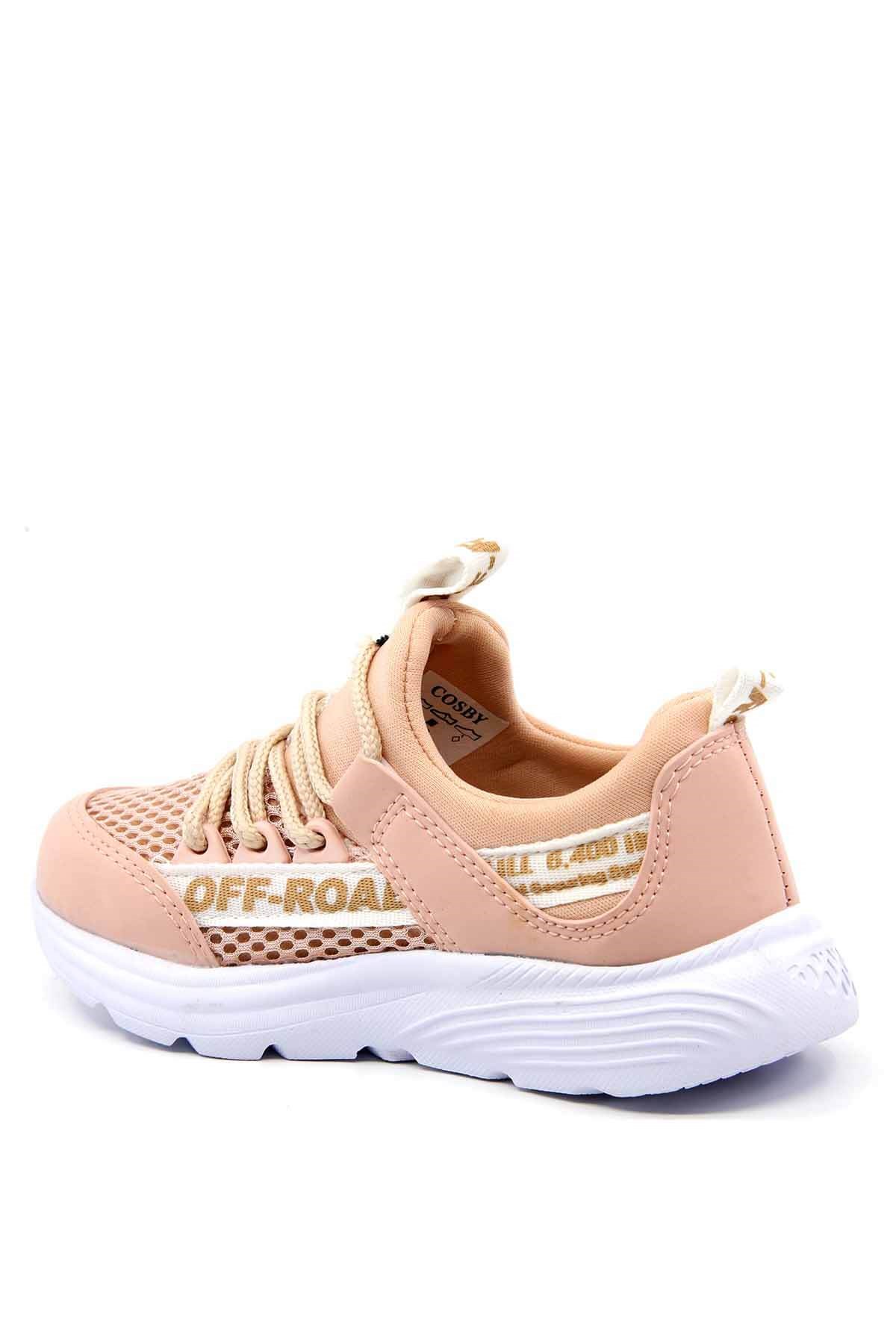 31-35 Çocuk Anorak Spor Ayakkabı E305 PUDRA BEYAZ