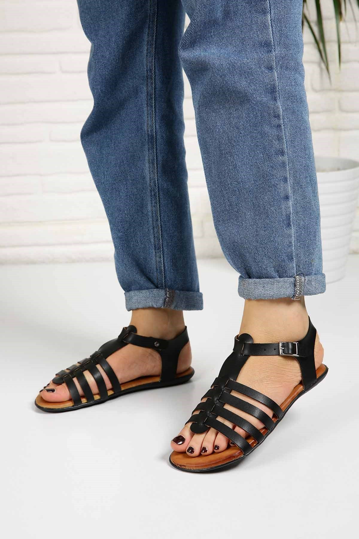 Bayan  Sandalet - 226347 SİYAH