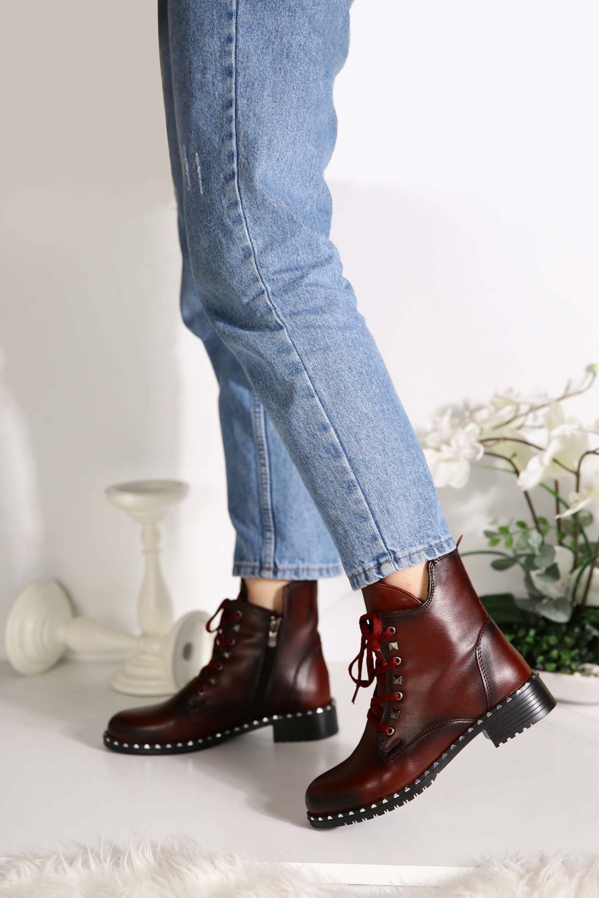 Bayan Bot - 0415 BORDO CİLT