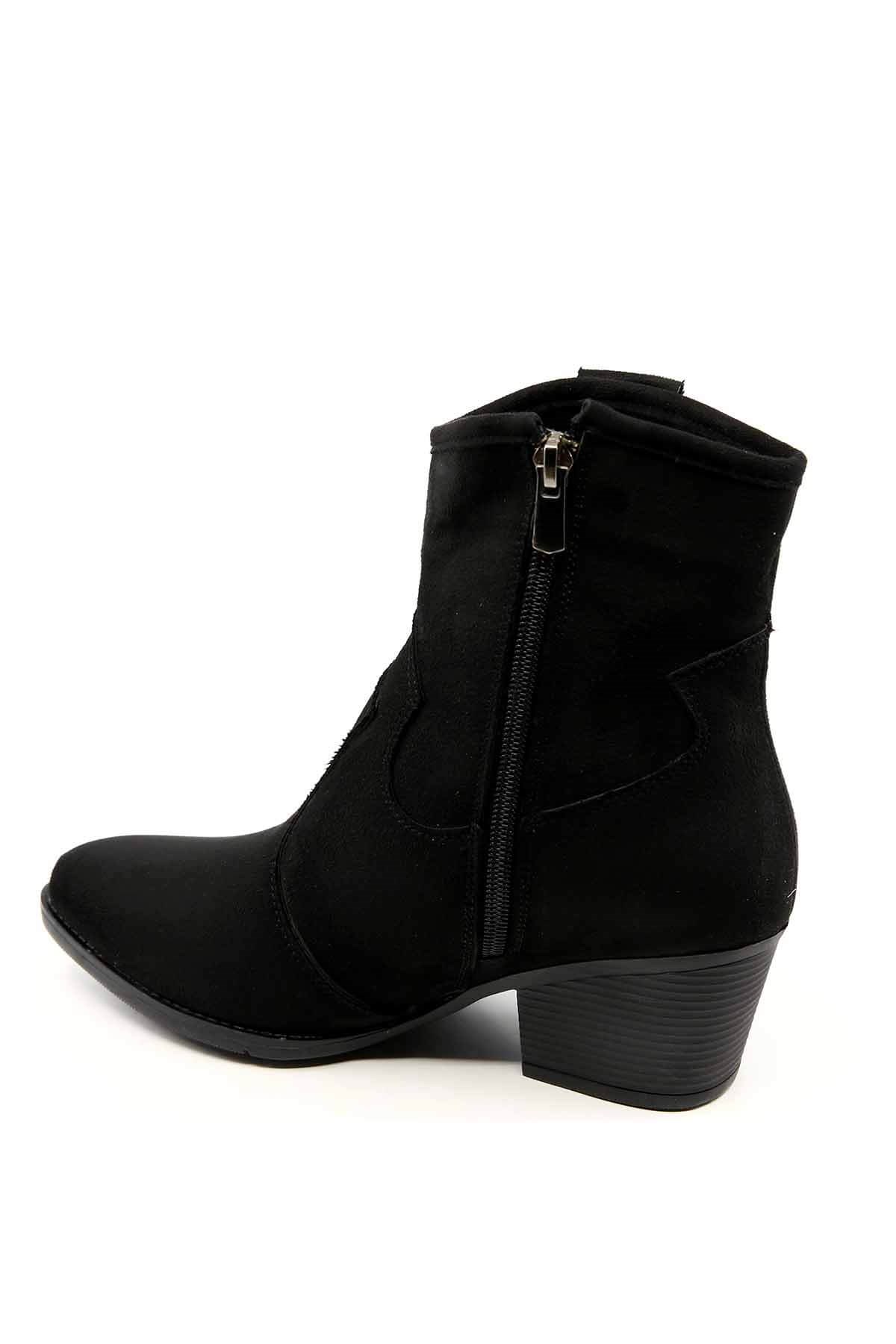 Bayan Bot - F005 SİYAH SÜET