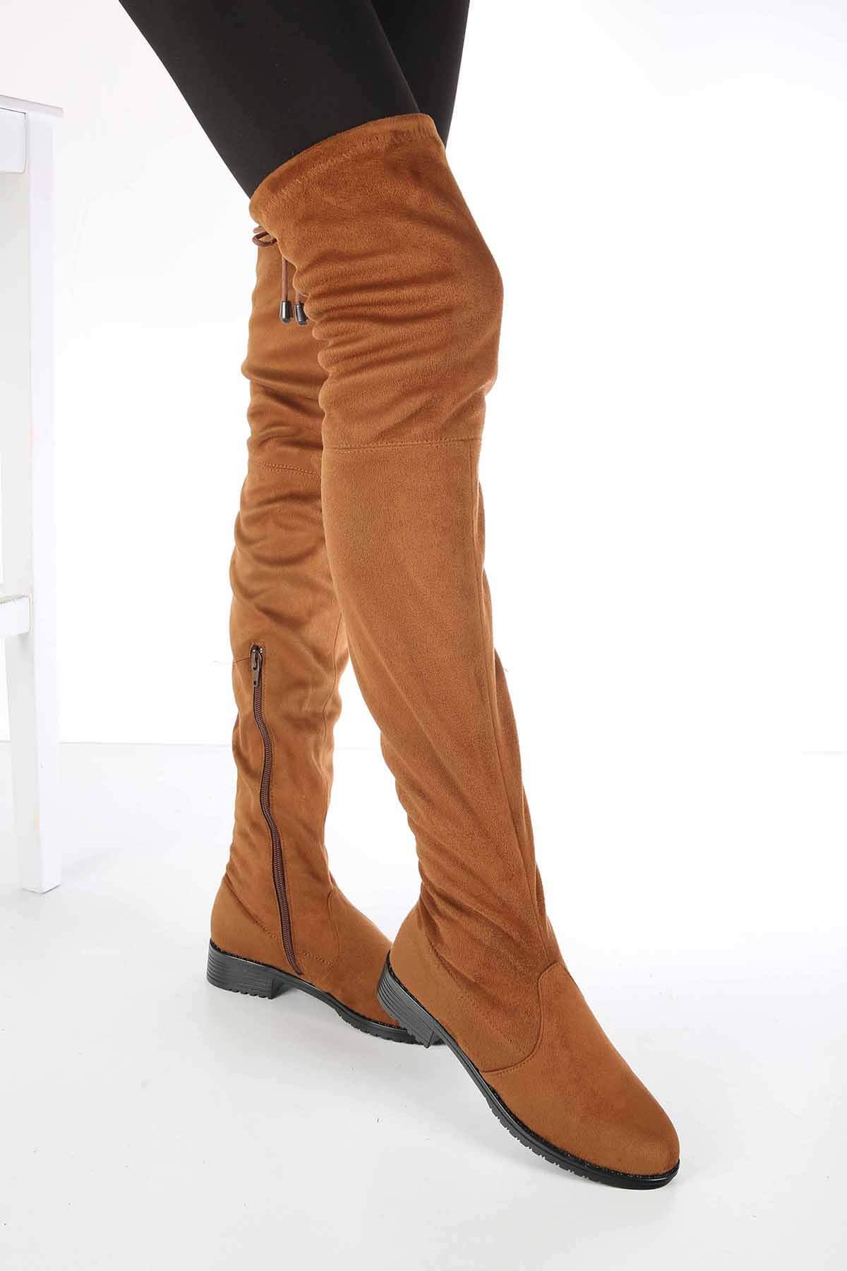 Bayan Çizme - 4162 TABA SÜET